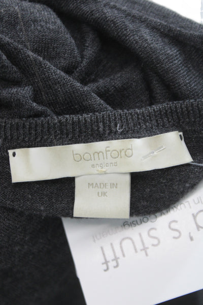 Bamford Womens Basic Dark Gray Crew Neck Short Sleeve T-Shirt Size M