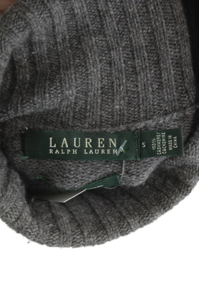 Lauren Ralph Lauren Unisex Dark Gray Cashmere Turtleneck Pullover Size S