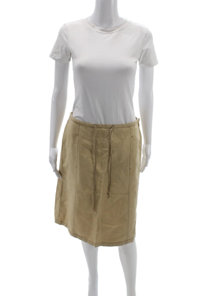 Weekend Max Mara Womens Straight Pencil Skirt Beige Size 6