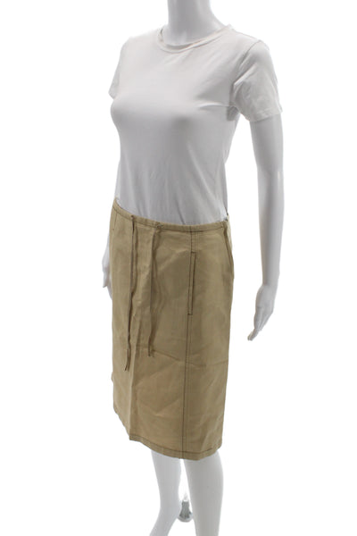Weekend Max Mara Womens Straight Pencil Skirt Beige Size 6