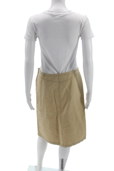 Weekend Max Mara Womens Straight Pencil Skirt Beige Size 6