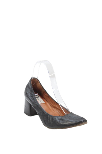 Lanvin Womens Leather Slide On Ballerina Pumps Black Size 39.5 9.5