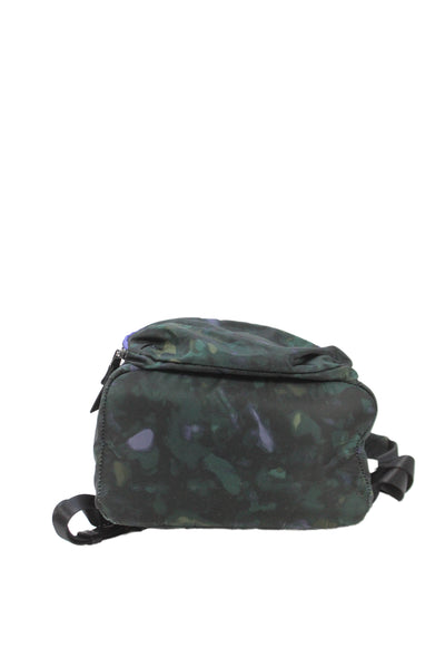 Tumi Womens Printed Zip Small Backpack Dark Green