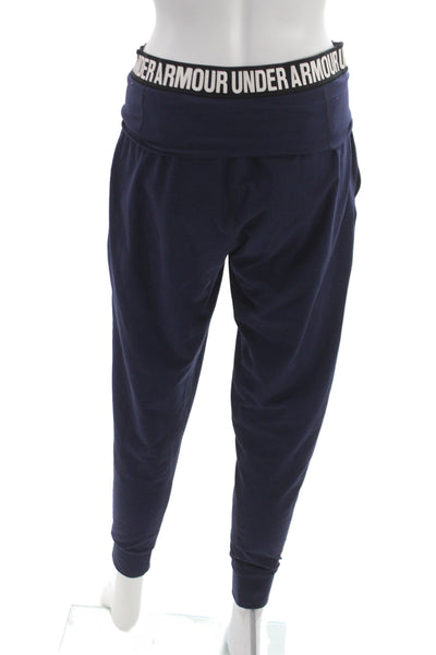 Under Armour Women Dark Blue Jogger Sweatpants Polyester Sports Size M