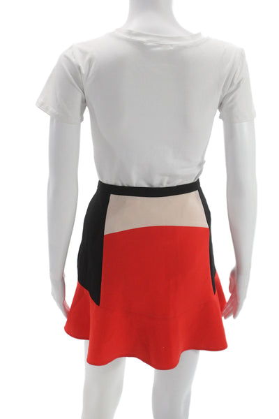 Zara Woman Women A-Line Mini Beige Geometric Skirt Size M