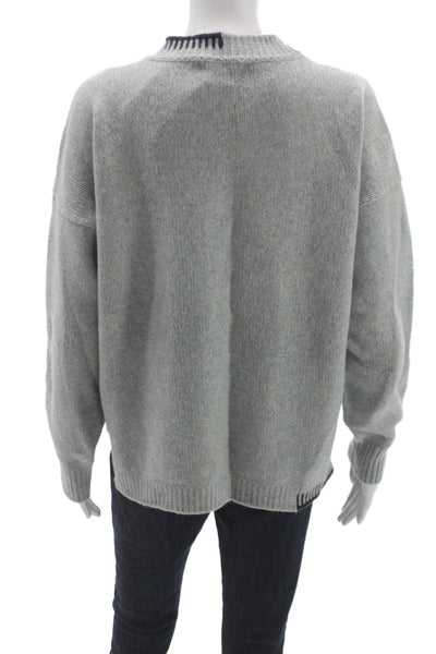 Fisherman Out of Ireland Unisex Gray Merino Wool Crewneck Pullover Size L