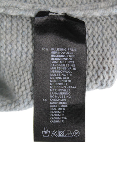 Fisherman Out of Ireland Unisex Gray Merino Wool Crewneck Pullover Size L