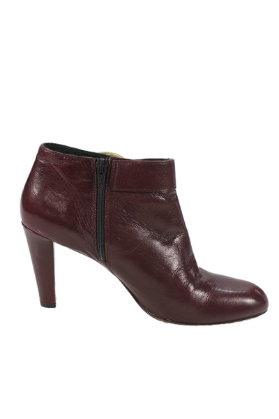 Coach Womens Leather Belted Nicolete Ankle Boots Red Size 10 B