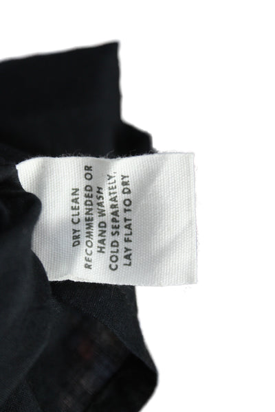 Apiece Apart Women Blouson Mini Dress Black Organic Cotton Size M