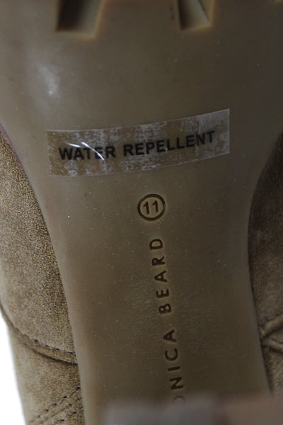 Veronica Beard Womens Suede Ankle Boots Beige Size 11