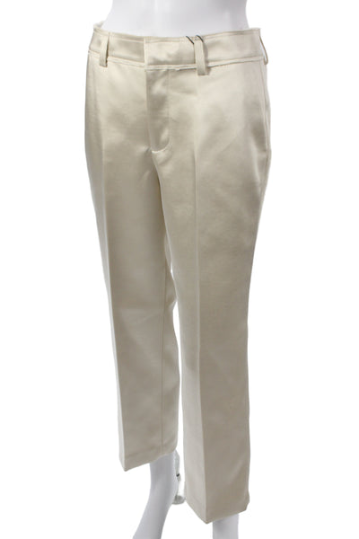 Zara Women Ankle Dress Pants Beige Polyester Petite Size XS