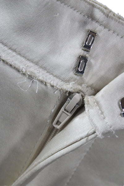 Zara Women Ankle Dress Pants Beige Polyester Petite Size XS