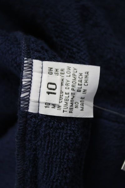 Hello Darling Womens Dark Blue Blazer Button Long Sleeve Cotton Size 10