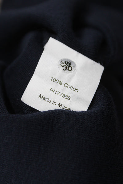 J Crew Womens Basic Jersey T Shirt Dark Blue Long Sleeve Cotton Size M
