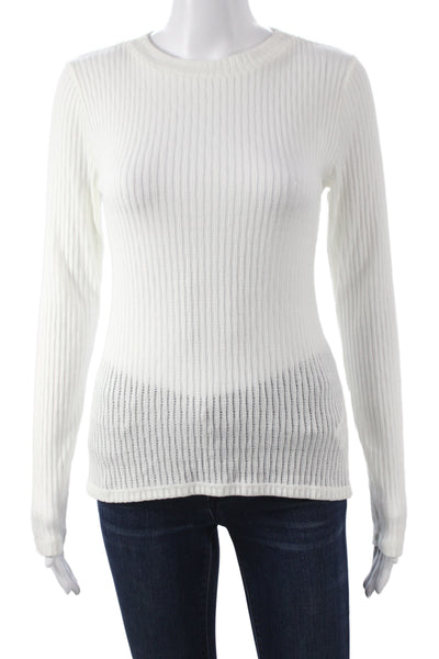 Pilcro Anthropologie Womens Silk Striped Crew Neck Long Sleeve Top Size XS