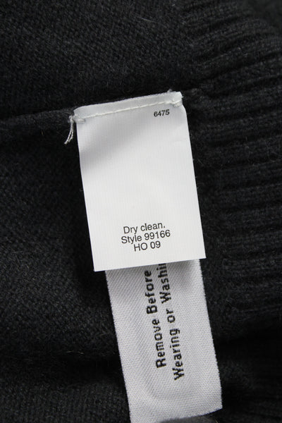 J Crew Unisex Dark Gray Cashmere Mock Neck Pullover Sweater Long Sleeve Size M