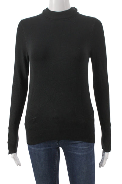 Zara Unisex Pullover Sweater Black Mock Neck Long Sleeve Size M