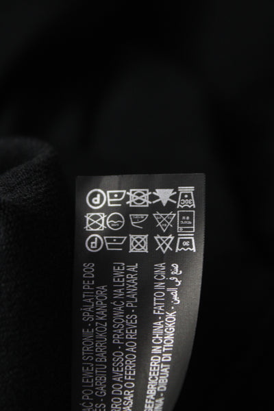 Zara Unisex Pullover Sweater Black Mock Neck Long Sleeve Size M
