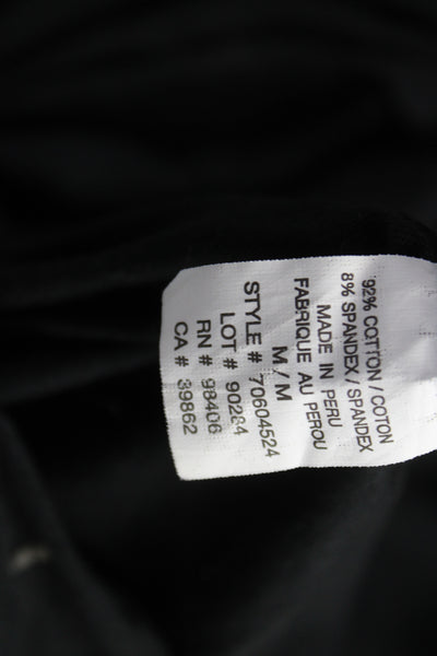 Theory Women Silk Mock Neck Tunic Long Sleeve Black Size M