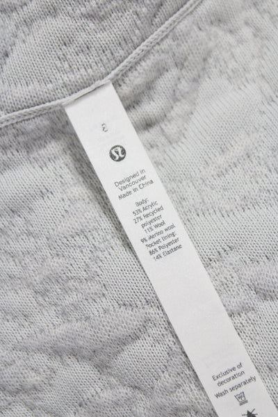 J Crew Womens Gray Zip Mock Neck Jacket 53% Acrylic Wool Blend Size 8