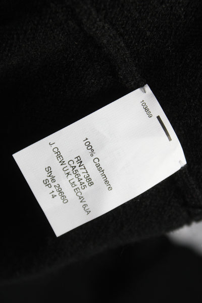 J Crew Collection Unisex Pullover Sweater Black V-Neck 100% Cashmere Size M