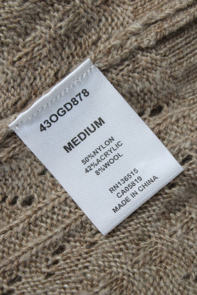 One Grey Day Women Cardigan Brown V Neck Button Long Sleeve Size M