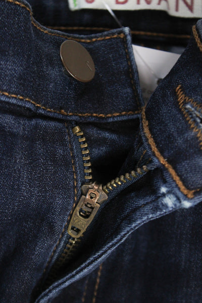 J Brand Womens Straight Jeans Dark Blue Mid Rise Size 29