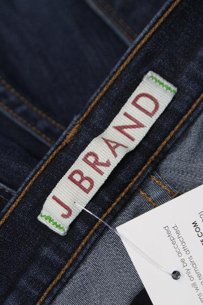 J Brand Womens Straight Jeans Dark Blue Mid Rise Size 29