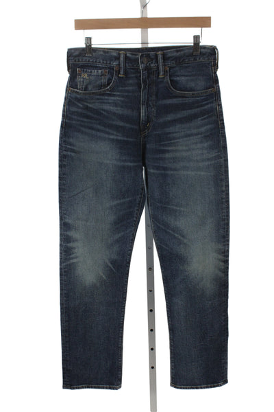Lauren Ralph Lauren Unisex Dark Blue Straight Jeans 98% Cotton Size 28