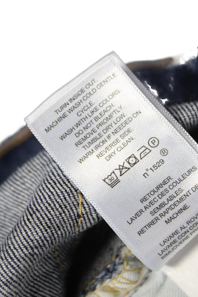 Lauren Ralph Lauren Unisex Dark Blue Straight Jeans 98% Cotton Size 28