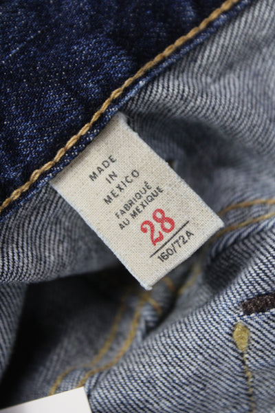 Lauren Ralph Lauren Unisex Dark Blue Straight Jeans 98% Cotton Size 28