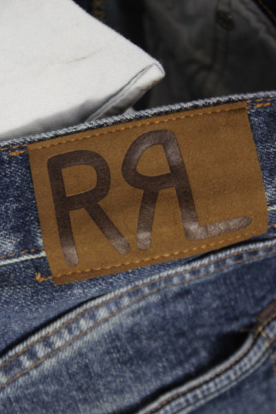 Lauren Ralph Lauren Unisex Dark Blue Straight Jeans 98% Cotton Size 28