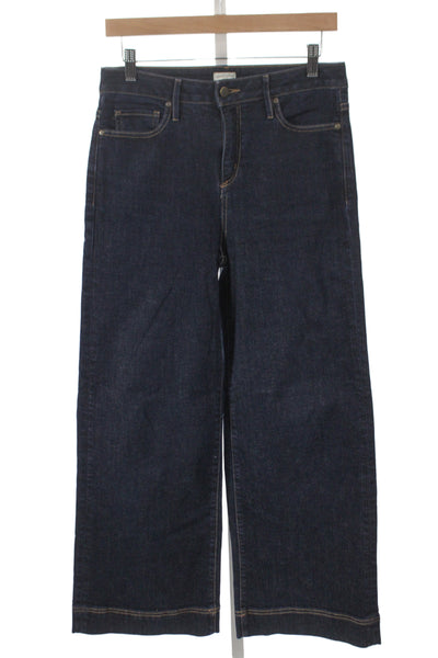 Ann Mashburn Women Dark Blue Wide Leg Jeans Size 26