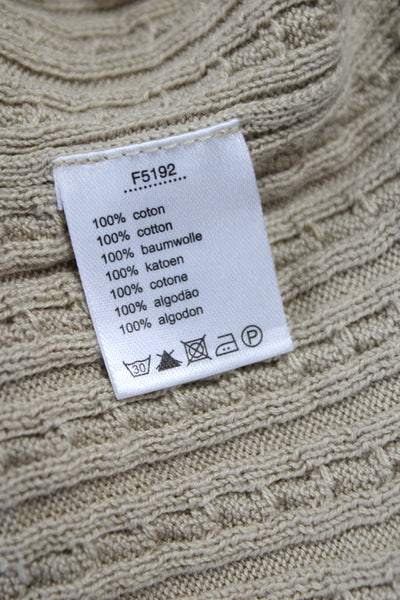 Lacoste Womens Beige Cotton V-Neck Sleeveless Tank Designer Size 40