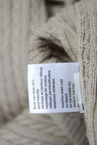 Lacoste Womens Beige Cotton V-Neck Sleeveless Tank Designer Size 40