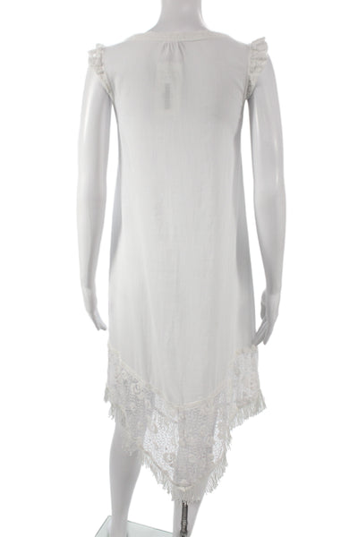 Calypso Saint Barth Women Slip Dress White Sleeveless Knee-Length Boho Size S