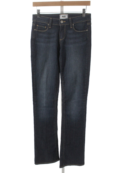 Paige Womens Dark Blue Straight Jeans Size 25