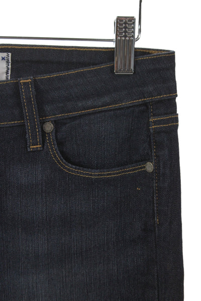 Paige Womens Dark Blue Straight Jeans Size 25