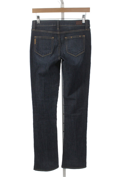Paige Womens Dark Blue Straight Jeans Size 25