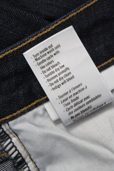 Paige Womens Dark Blue Straight Jeans Size 25