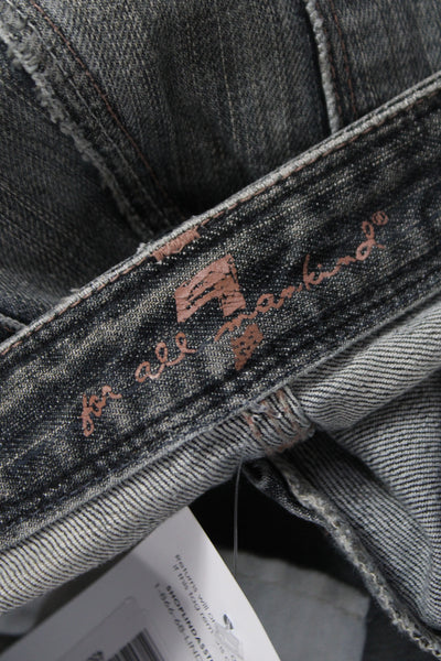 7 For All Mankind Women Bootcut Jeans Dark Gray Mid Rise 33 Inseam Size 27
