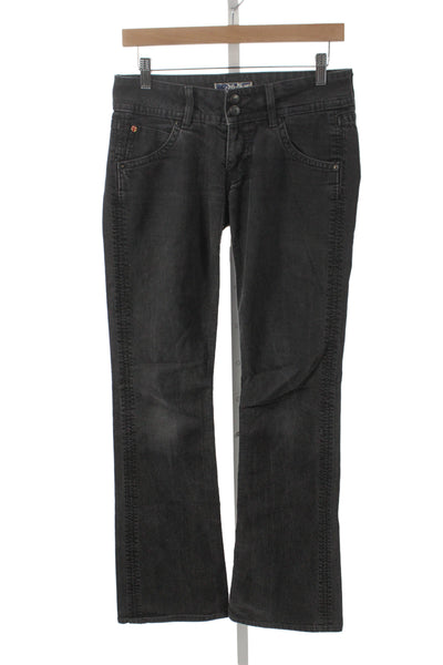 Hudson Womens Bootcut Jeans Dark Gray Mid Rise 33 Inseam Size 27