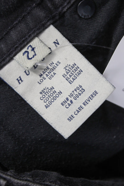 Hudson Womens Bootcut Jeans Dark Gray Mid Rise 33 Inseam Size 27