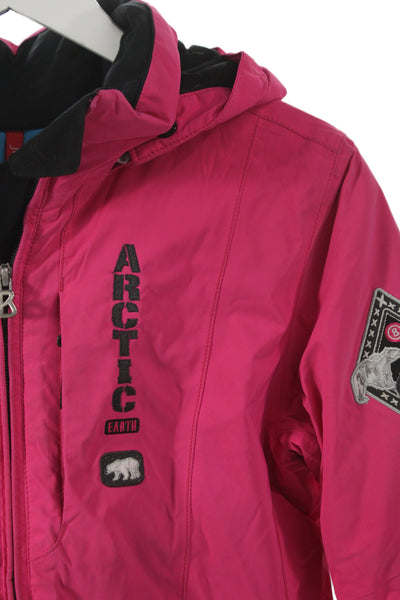 Bogner Girls Hooded Zip Up Jacket Pink Size XL