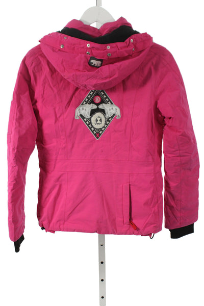 Bogner Girls Hooded Zip Up Jacket Pink Size XL