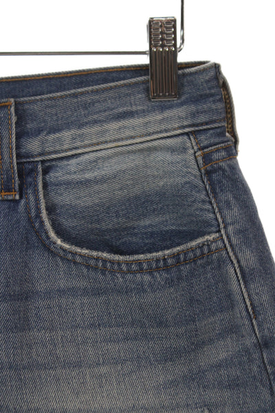 L Agence Unisex Blue 100% Cotton Solid 90s Shorts Size 24
