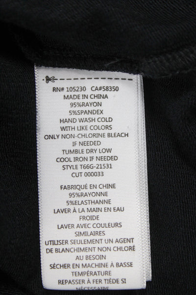 Joie Women Black V-Neck Button Blazer 3/4 Sleeve Rayon Spandex Size XS