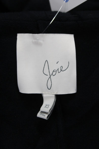 Joie Women Black V-Neck Button Blazer 3/4 Sleeve Rayon Spandex Size XS