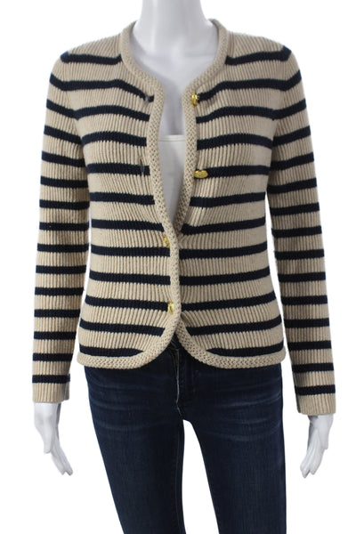Rag & Bone Unisex Cardigan Beige Striped Button Long Sleeve Size XS