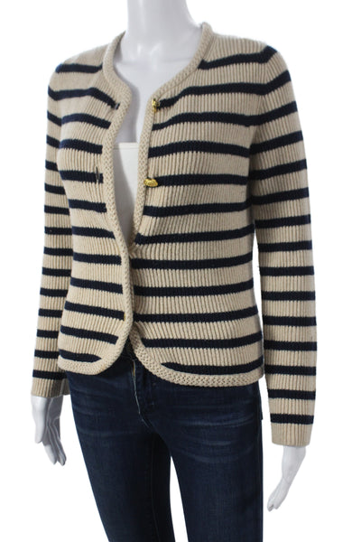 Rag & Bone Unisex Cardigan Beige Striped Button Long Sleeve Size XS
